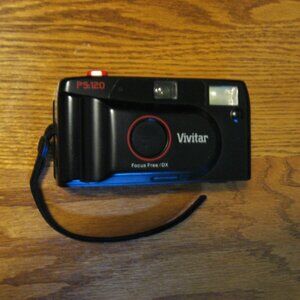 Vivitar PS:120 Focus Free 35mm Film Camera with strap